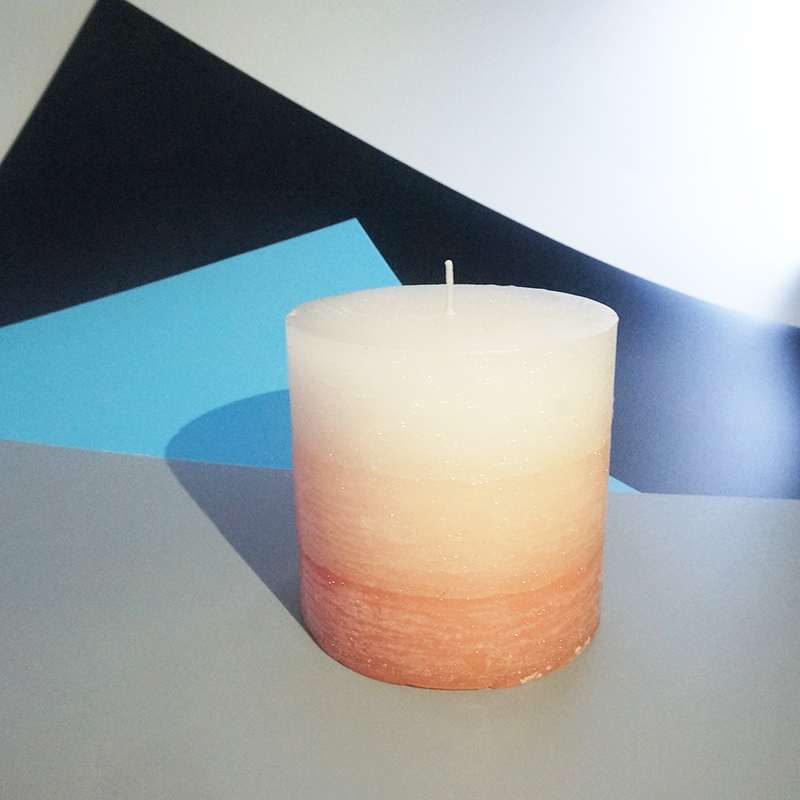 Free samples supply Europe scented pillar candle for wedding event 